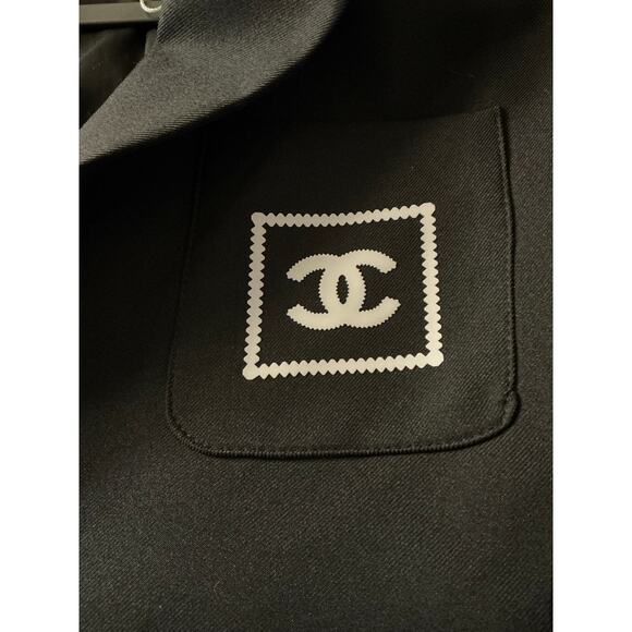 Chanel Logo Patch Blazer CC Crest Buttons Runway Jacket - Picture 13 of 16